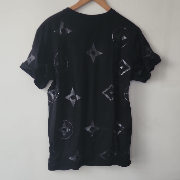 Stylish Black Graphic Short Sleeve Tee - Picture 6 of 7